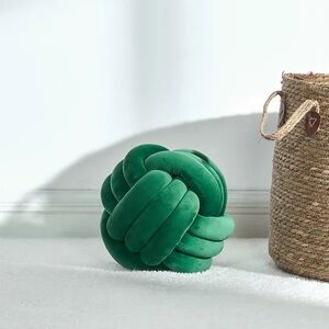 Emerald Green 11" Knot Pillow